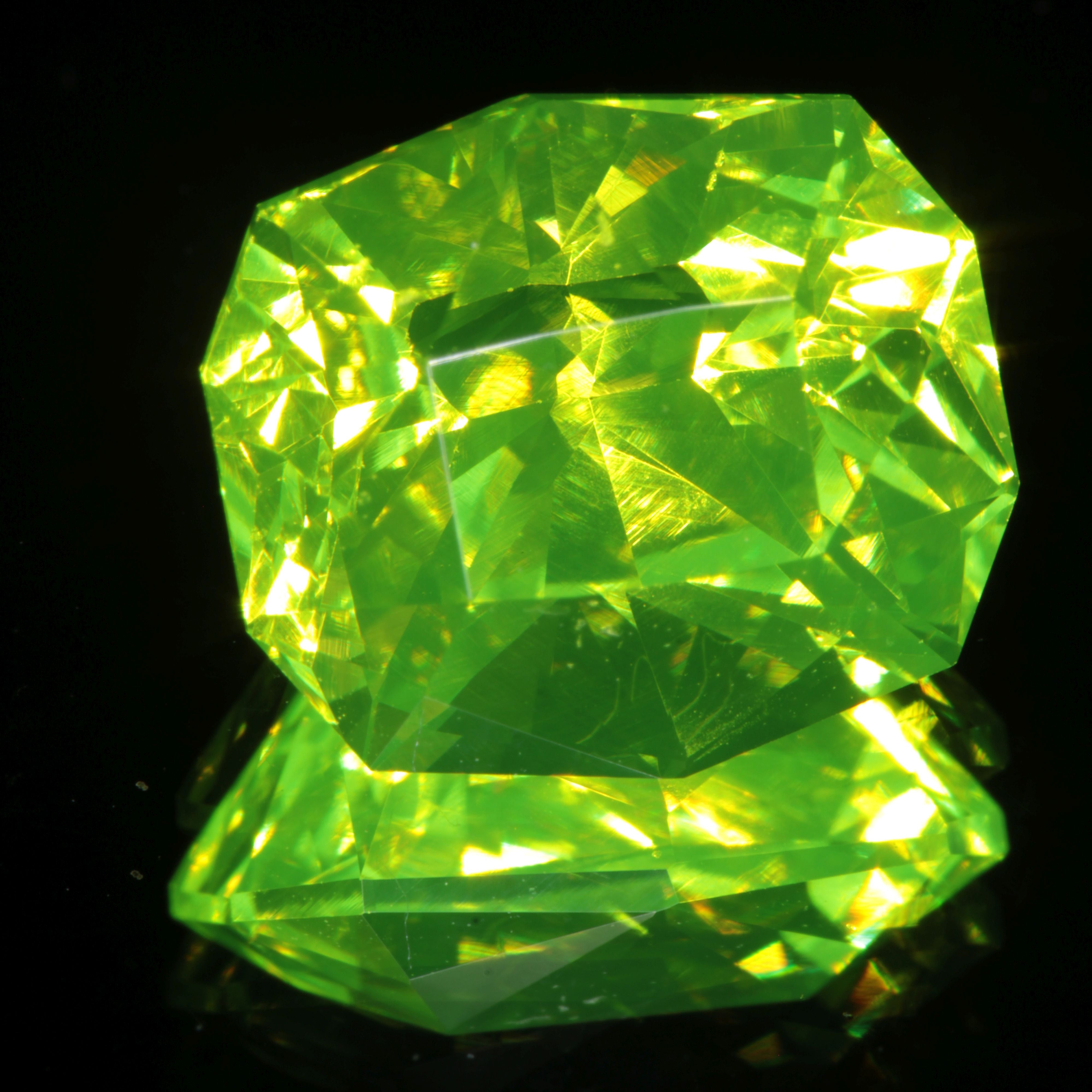 LuAG Lumogarnet Faceted Loose Gems