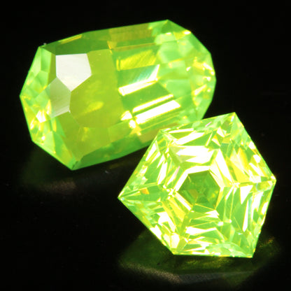 LuAG Lumogarnet Faceted Loose Gems