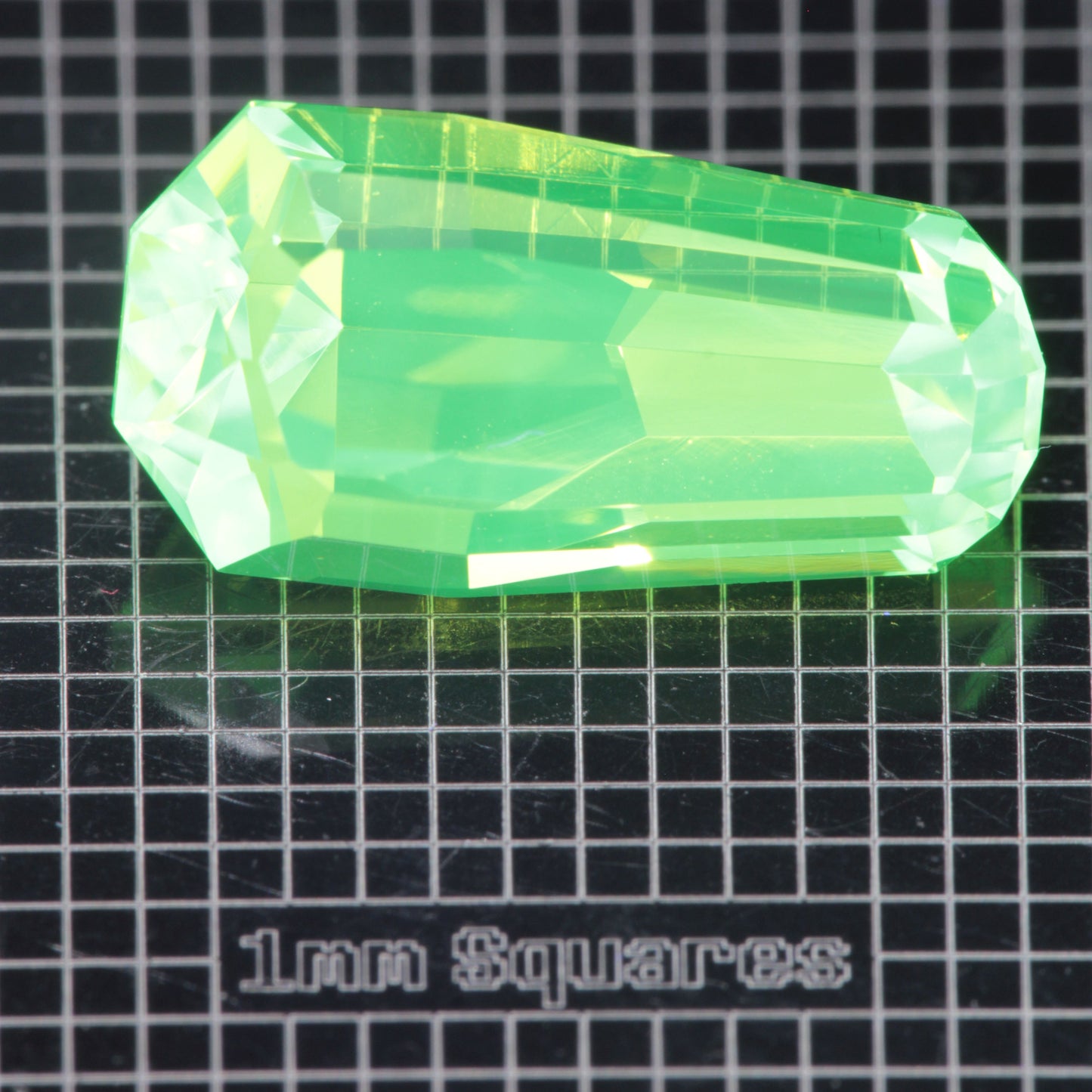 Faceted LuAG, Coffin Lutetium Aluminum Garnet Gemstone