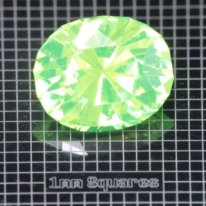 Faceted LuAG, Oval Lutetium Aluminum Garnet Gemstone