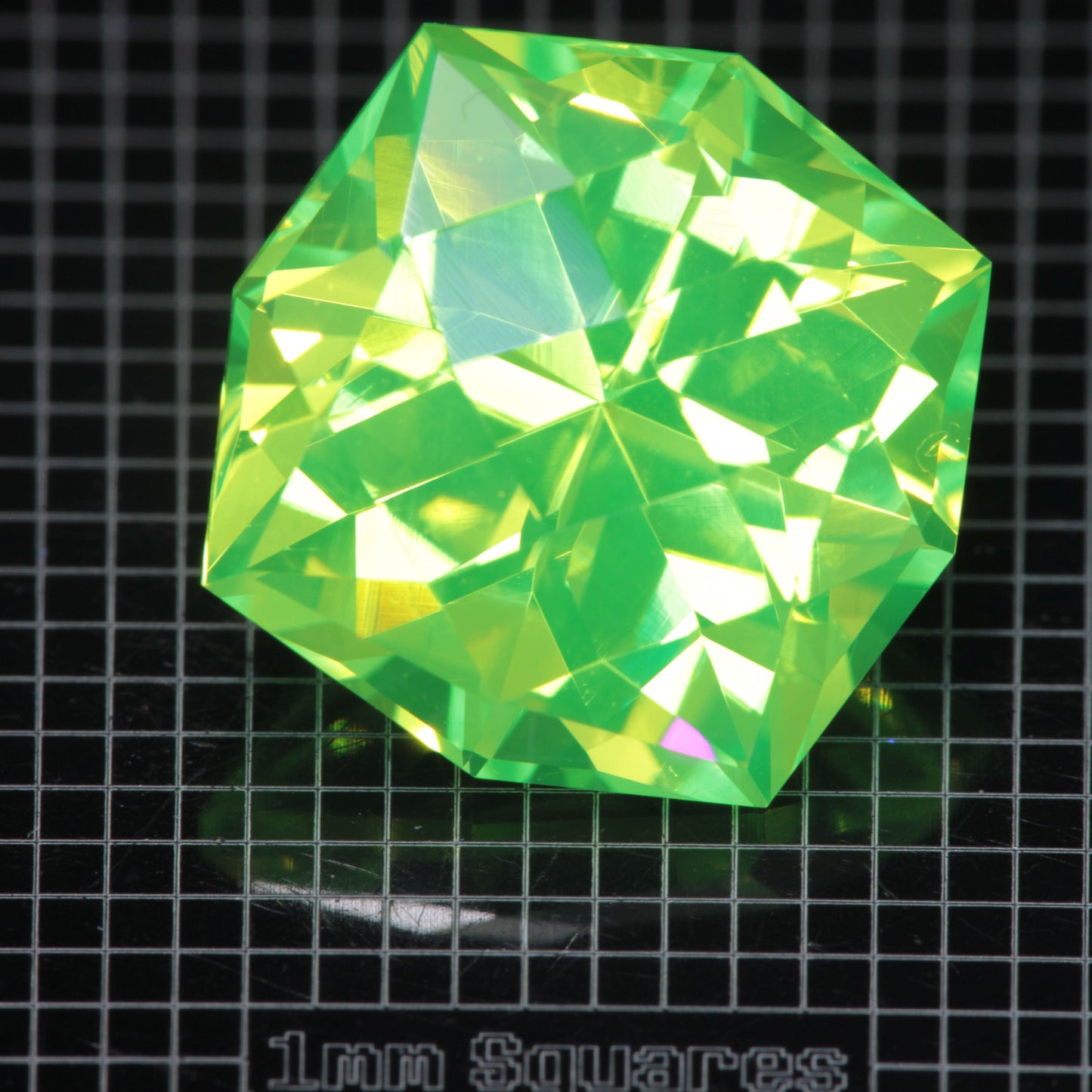 Faceted LuAG, Cushion Lutetium Aluminum Garnet Gemstone