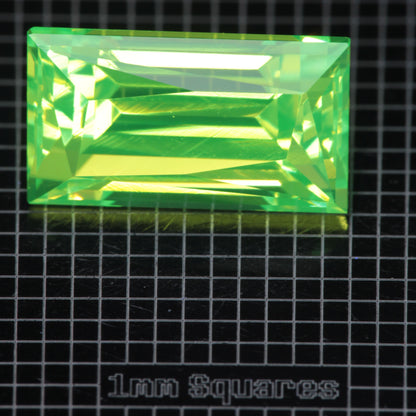 Faceted LuAG, Rectangle Lutetium Aluminum Garnet Gemstone