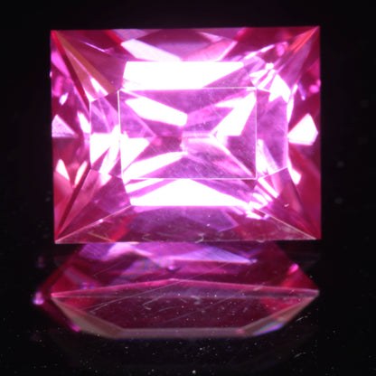 Pink Ruby Rectangle Gemstone