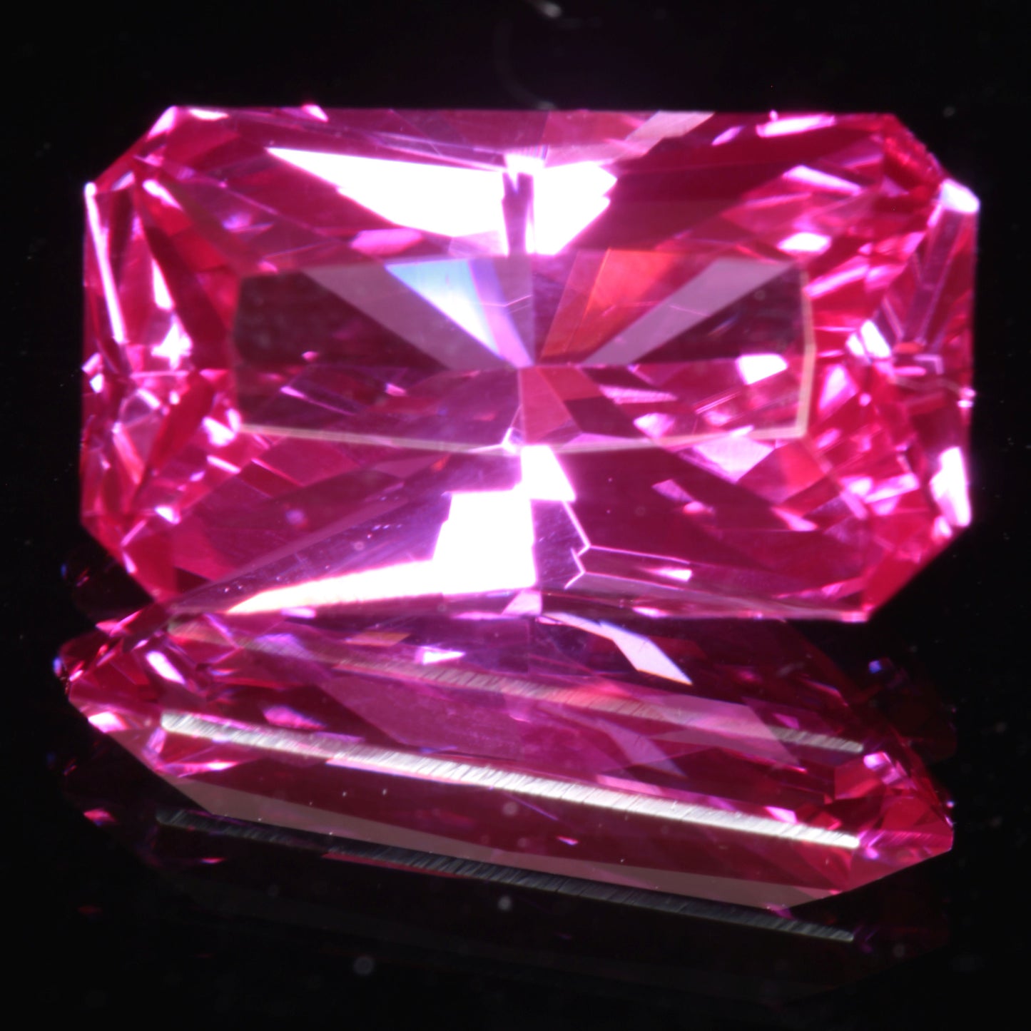 Pink Ruby Rectangle Gemstone