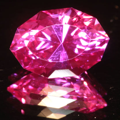 Pink Ruby Complex Oval Gemstone