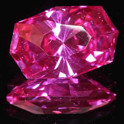 Pink Ruby Complex Oval Gemstone