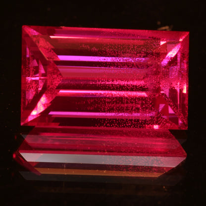 Pink Ruby Bubbly Rectangle Gemstone