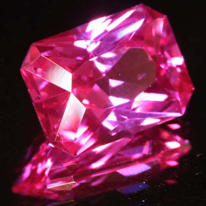 Pink Ruby Clipped Rectangle Gemstone