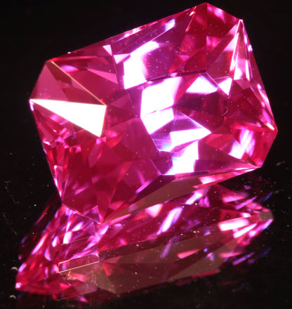Pink Ruby Clipped Rectangle Gemstone