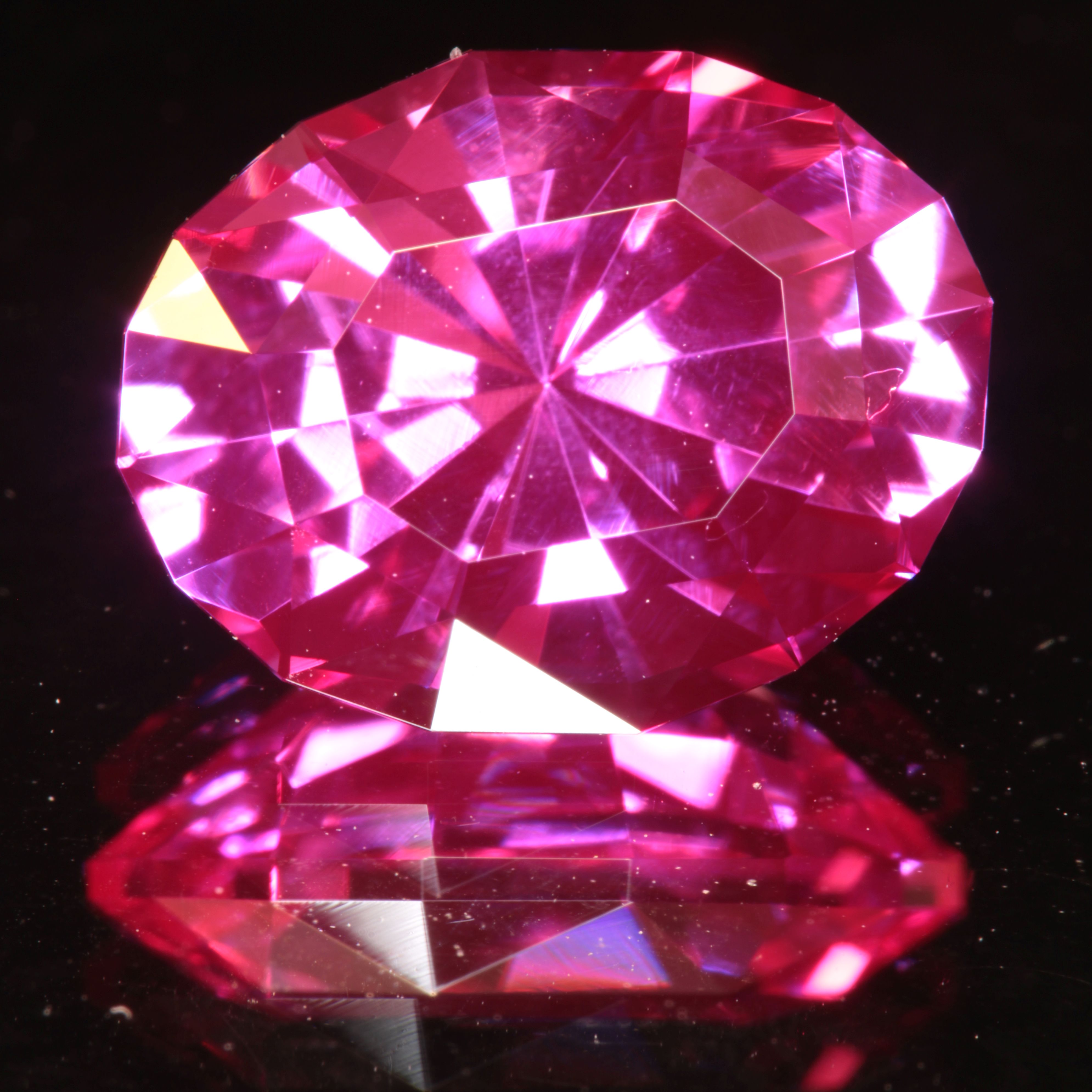Pink Ruby Oval Gemstone