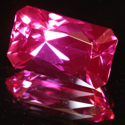 Pink Ruby Rectangle Gemstone