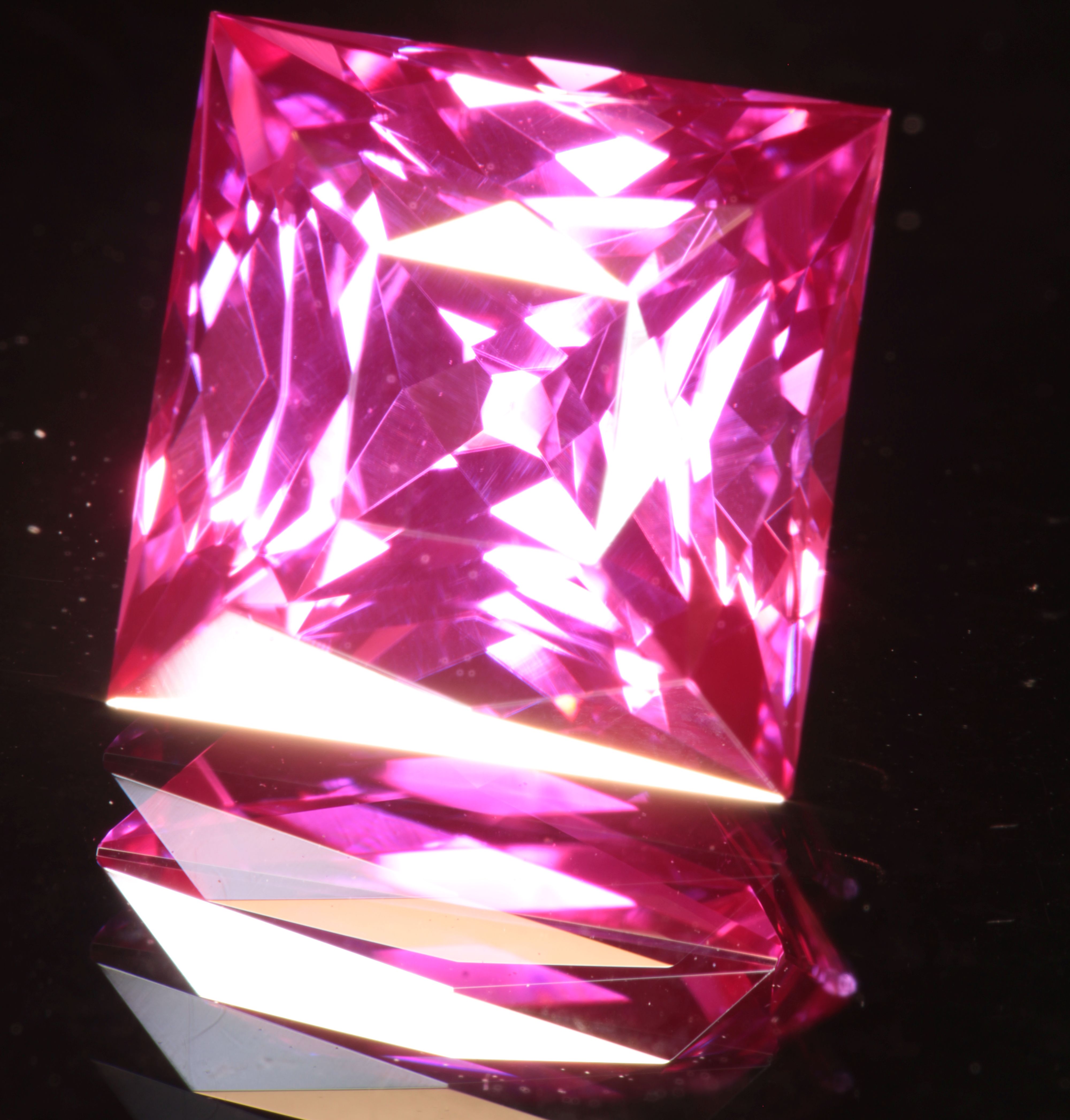 Pink Ruby Square Gemstone