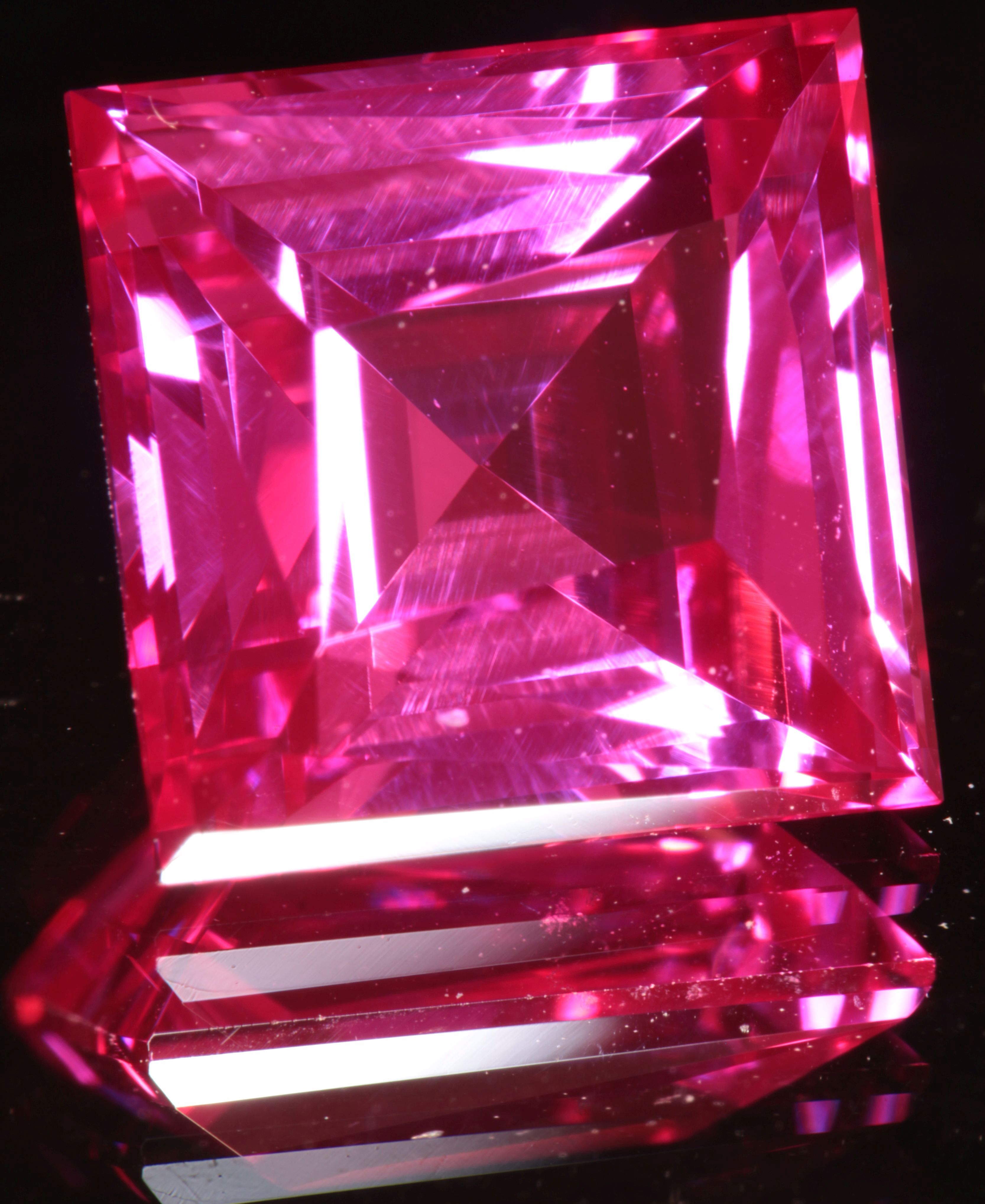 Pink Ruby Square Gemstone