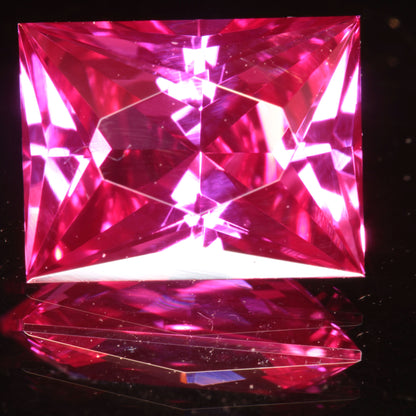 Pink Ruby Rectangle Gemstone