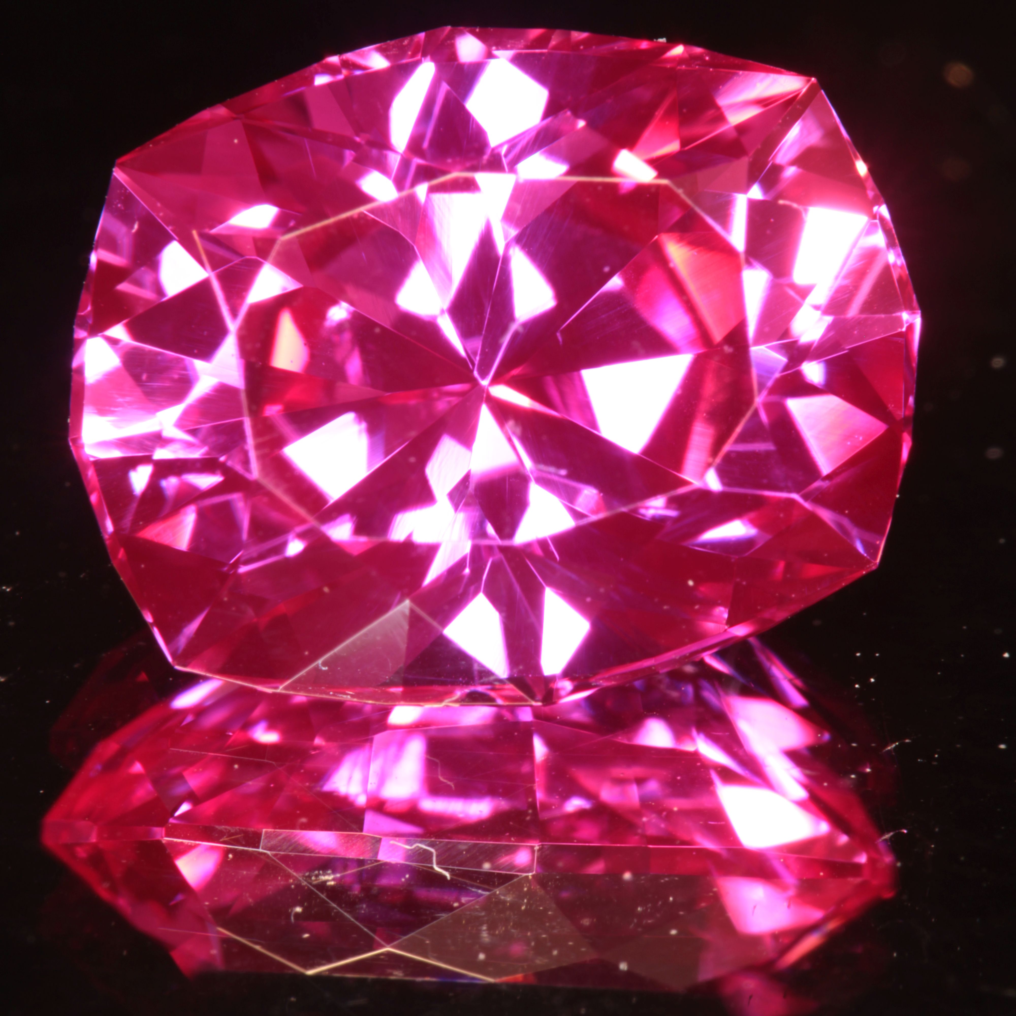 Pink Ruby Rectangular Cushion Gemstone
