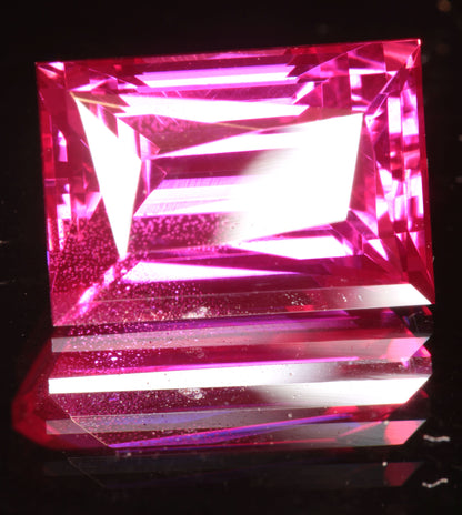 Pink Ruby Bubbly Rectangle Gemstone