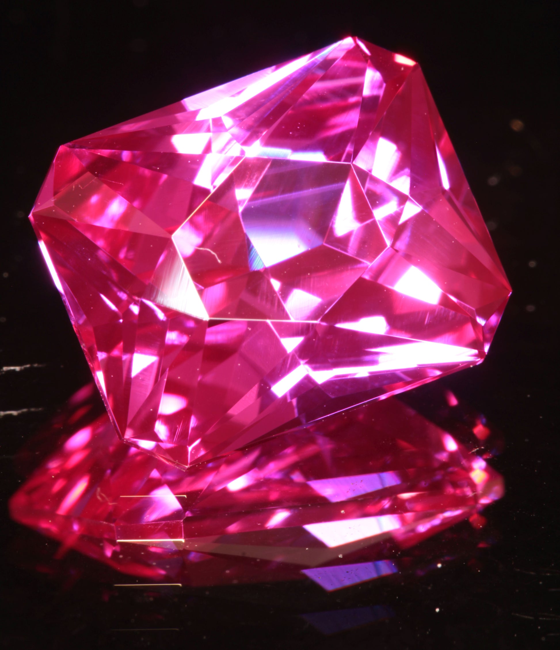 Pink Ruby Rectangle Gemstone