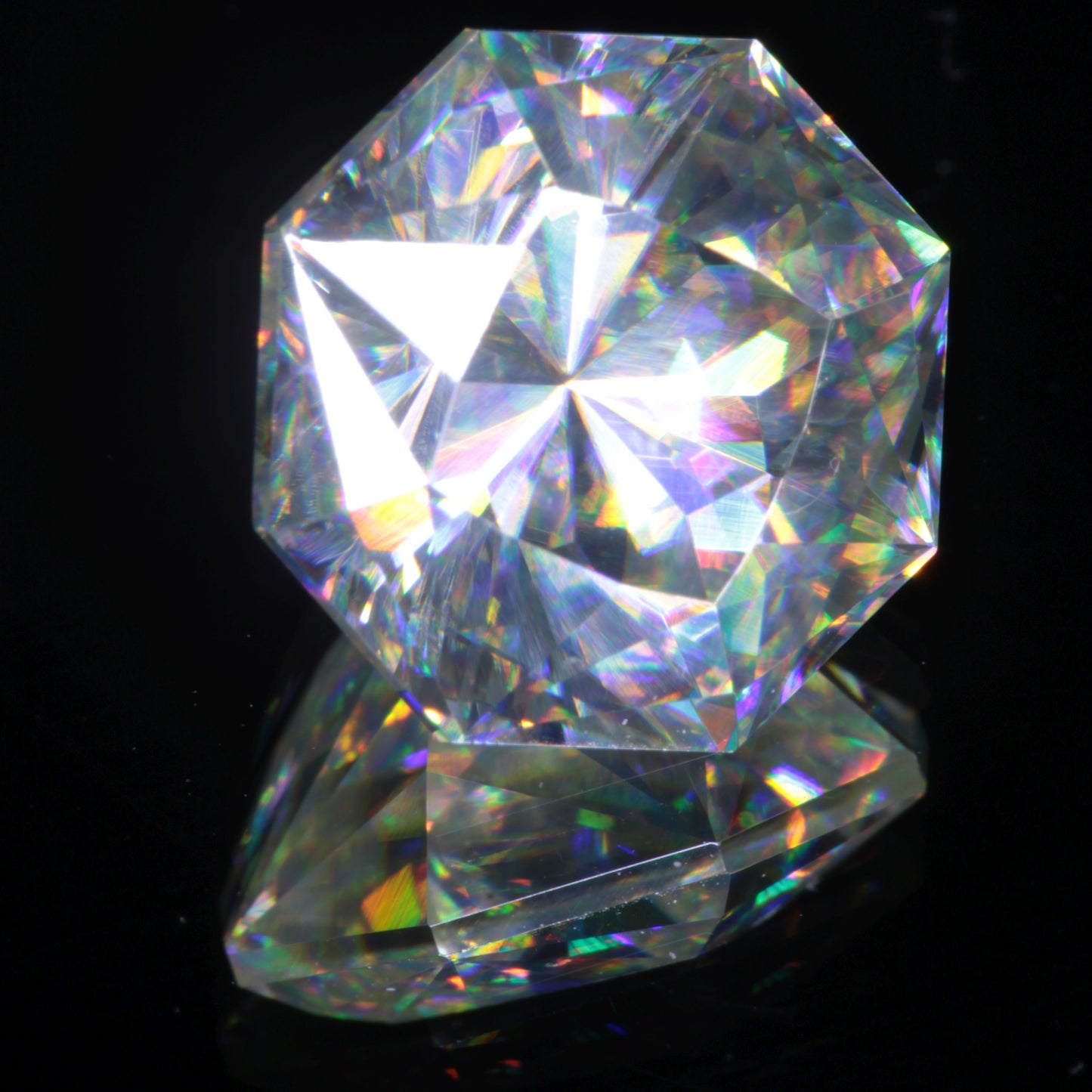 Faceted White Rutile Gemstone