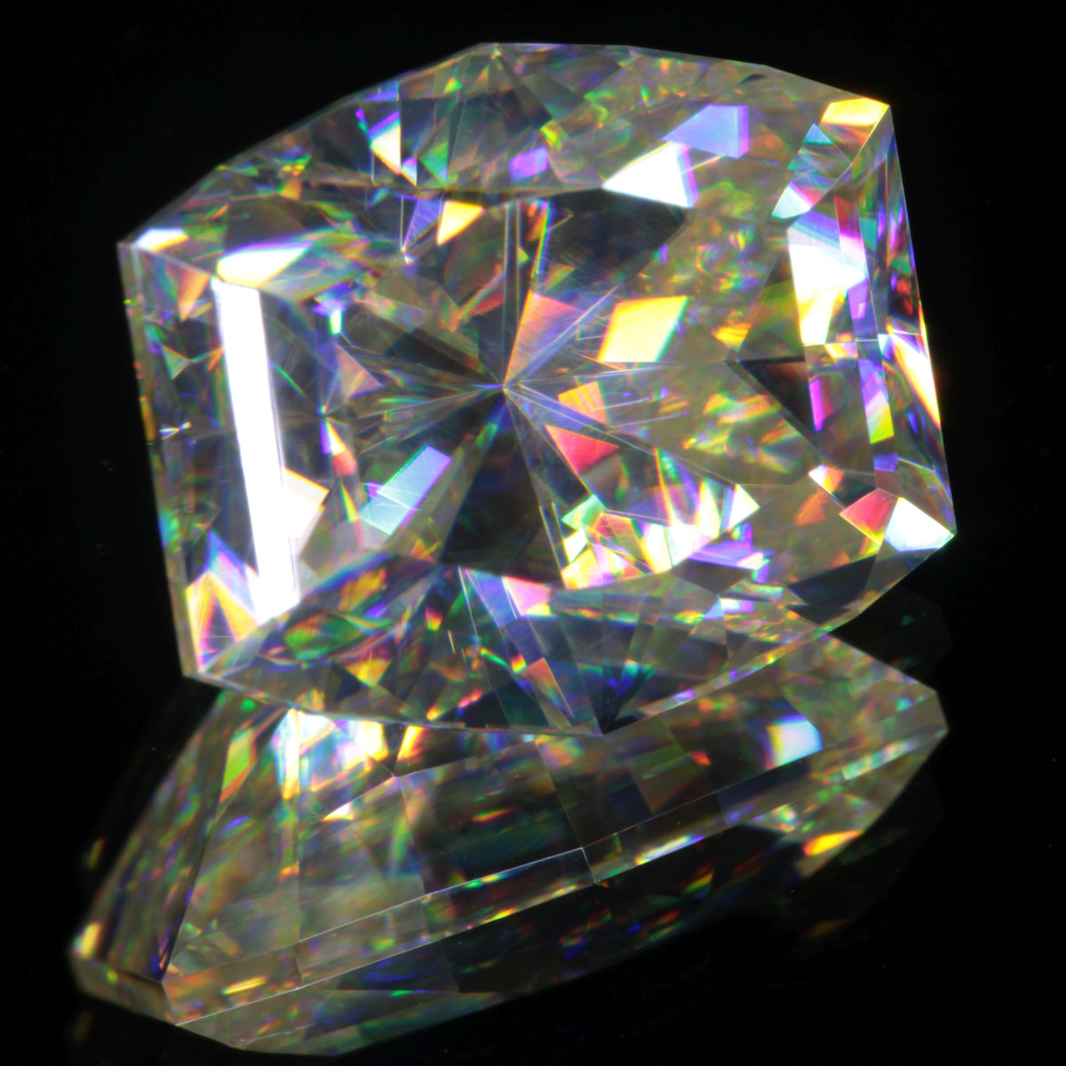 Faceted White Rutile Gemstone