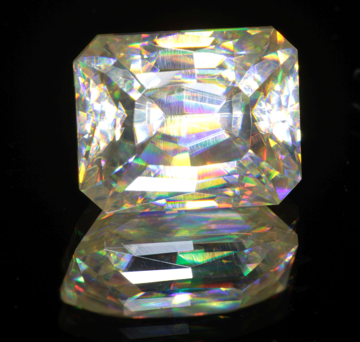 Faceted White Rutile Gemstone