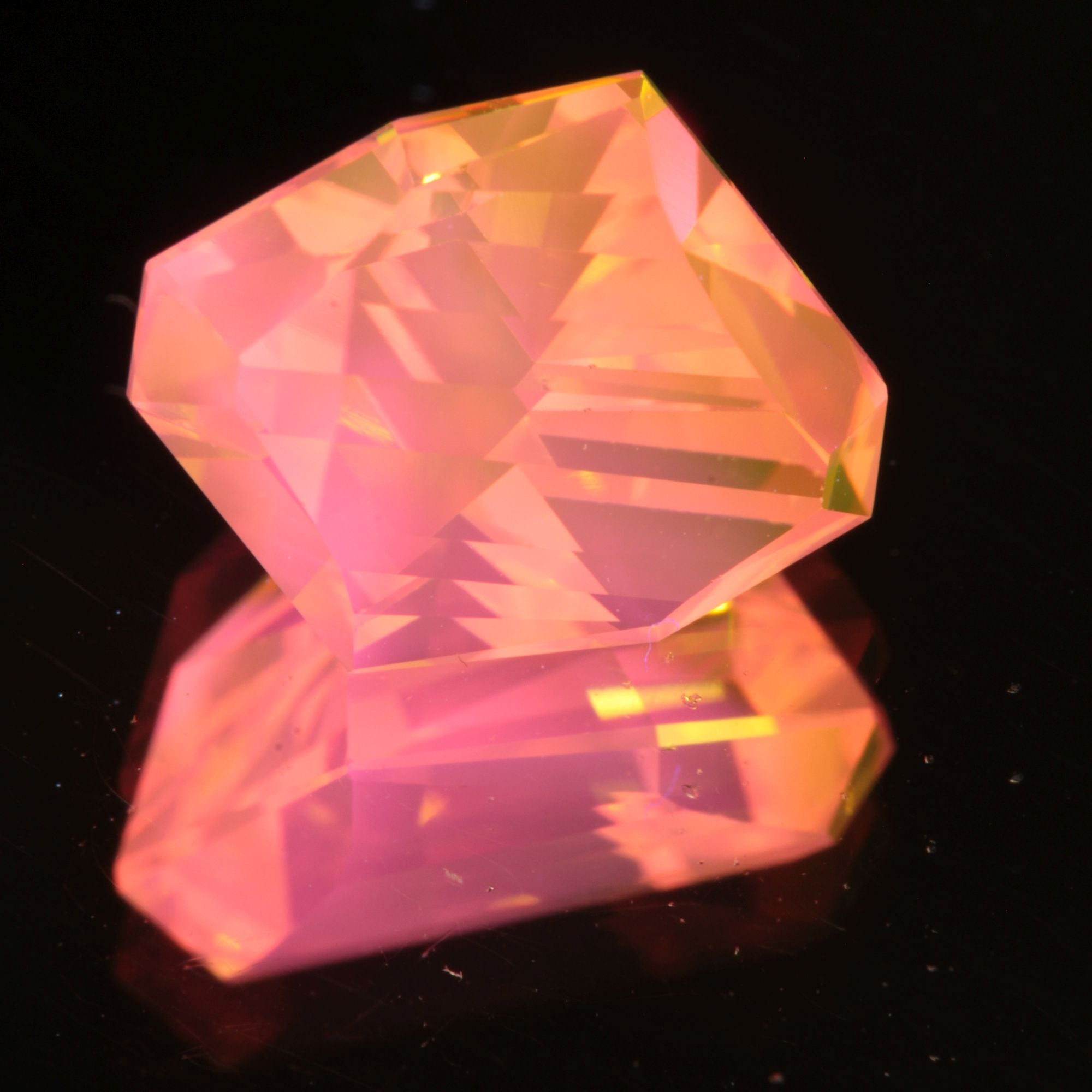 Golden Laser Garnet Faceted Stones, Ce+Nd YAG