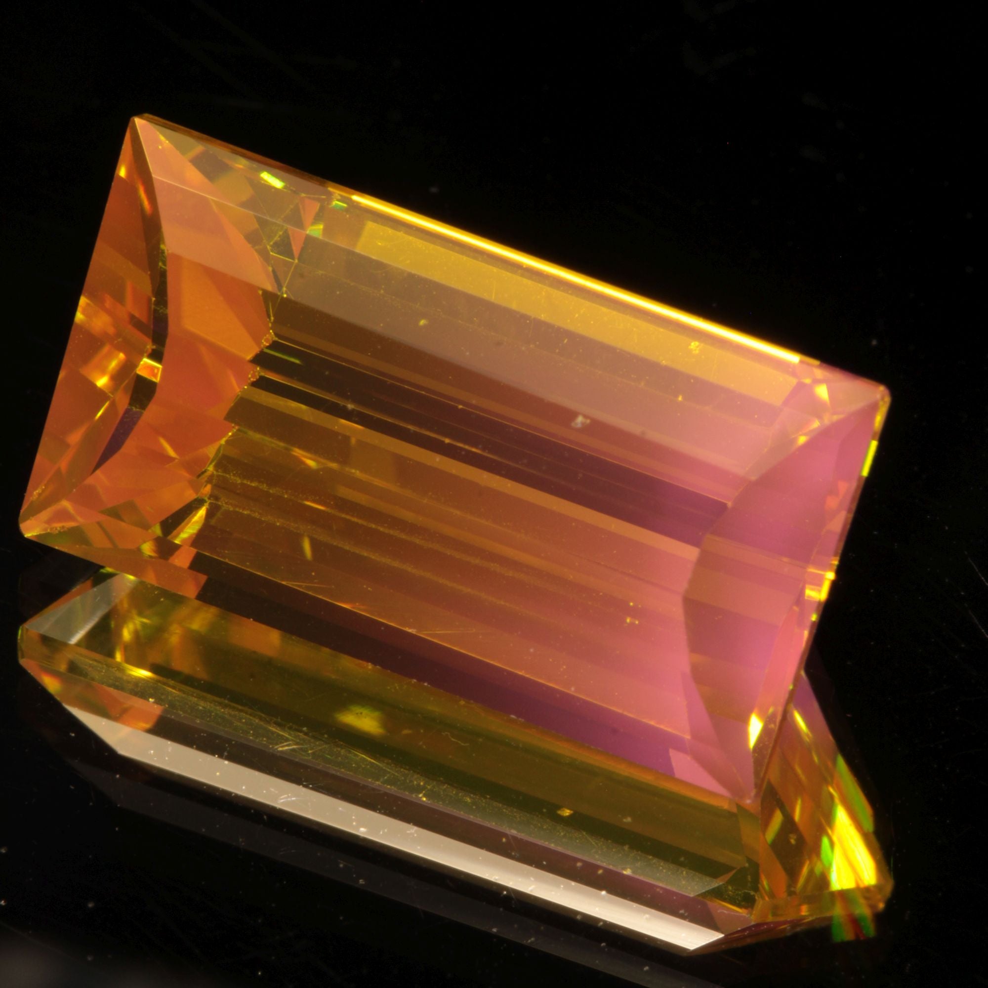 Golden Laser Garnet Faceted Stones, Ce+Nd YAG