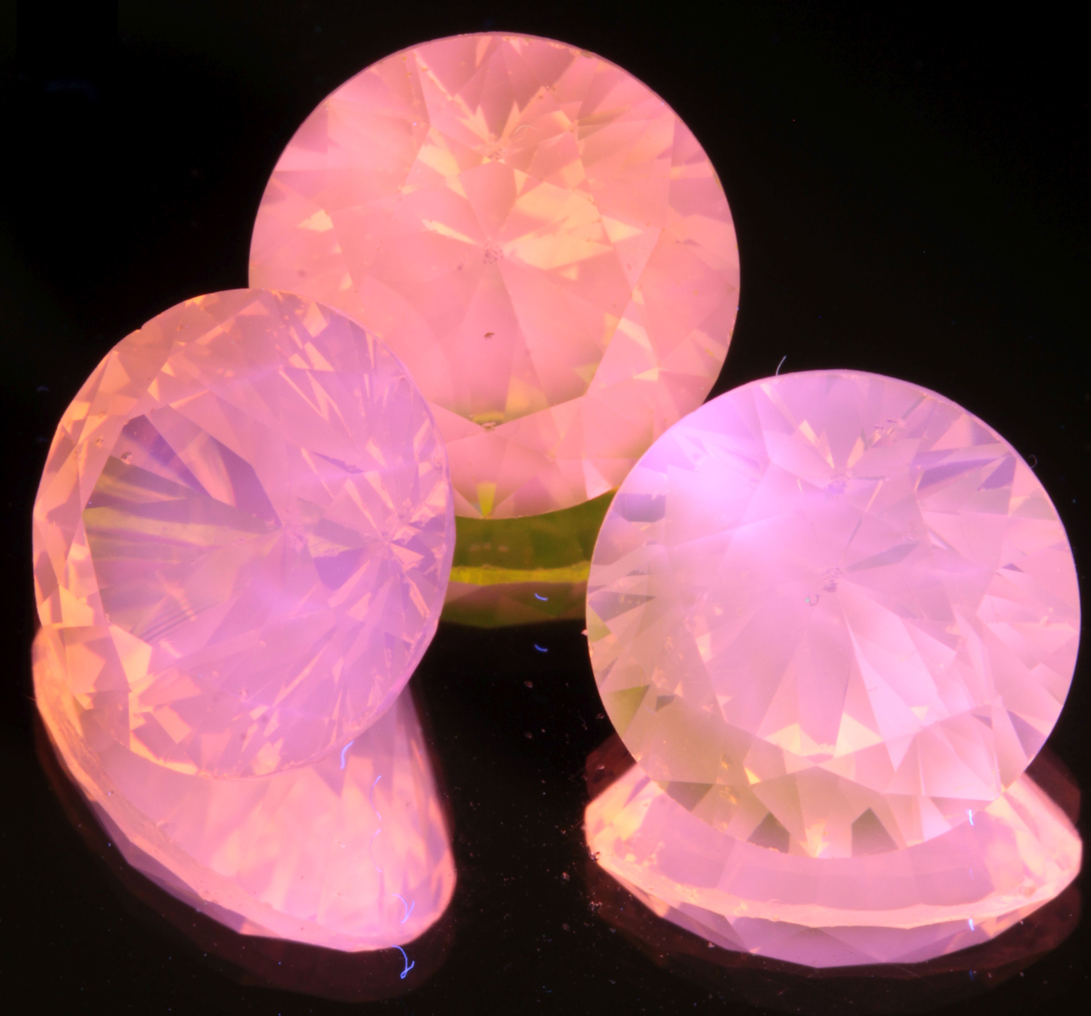 Golden Laser Garnet Faceted Stones, Ce+Nd YAG