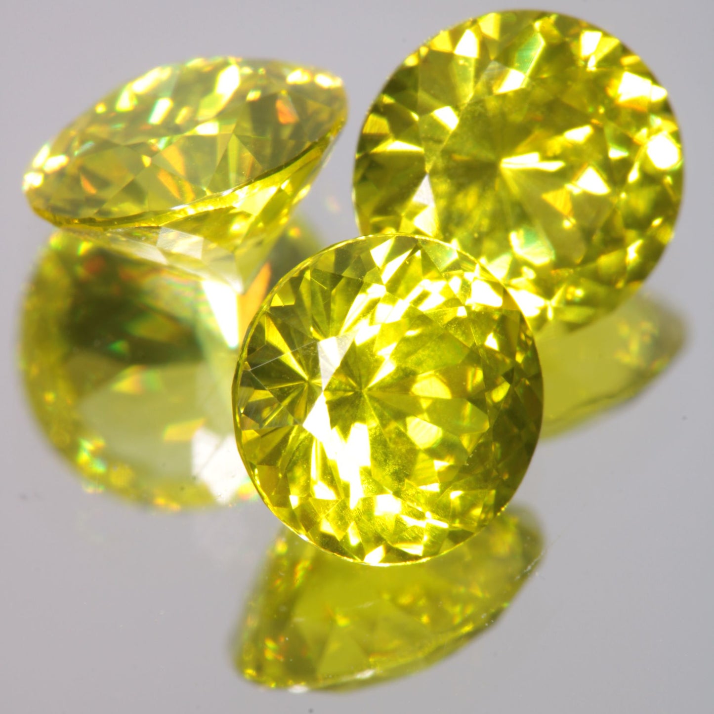 Golden Laser Garnet Faceted Stones, Ce+Nd YAG
