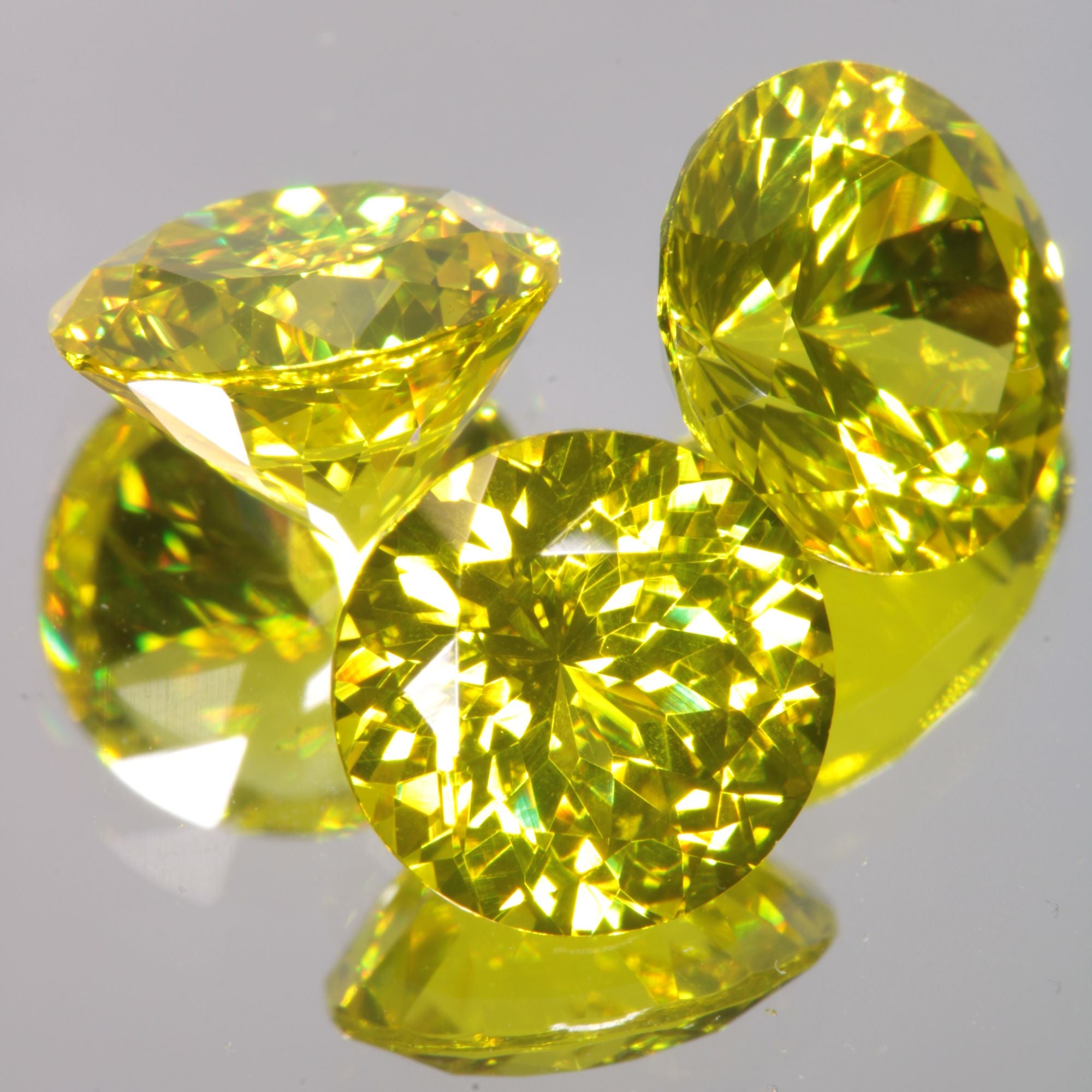 Golden Laser Garnet Faceted Stones, Ce+Nd YAG