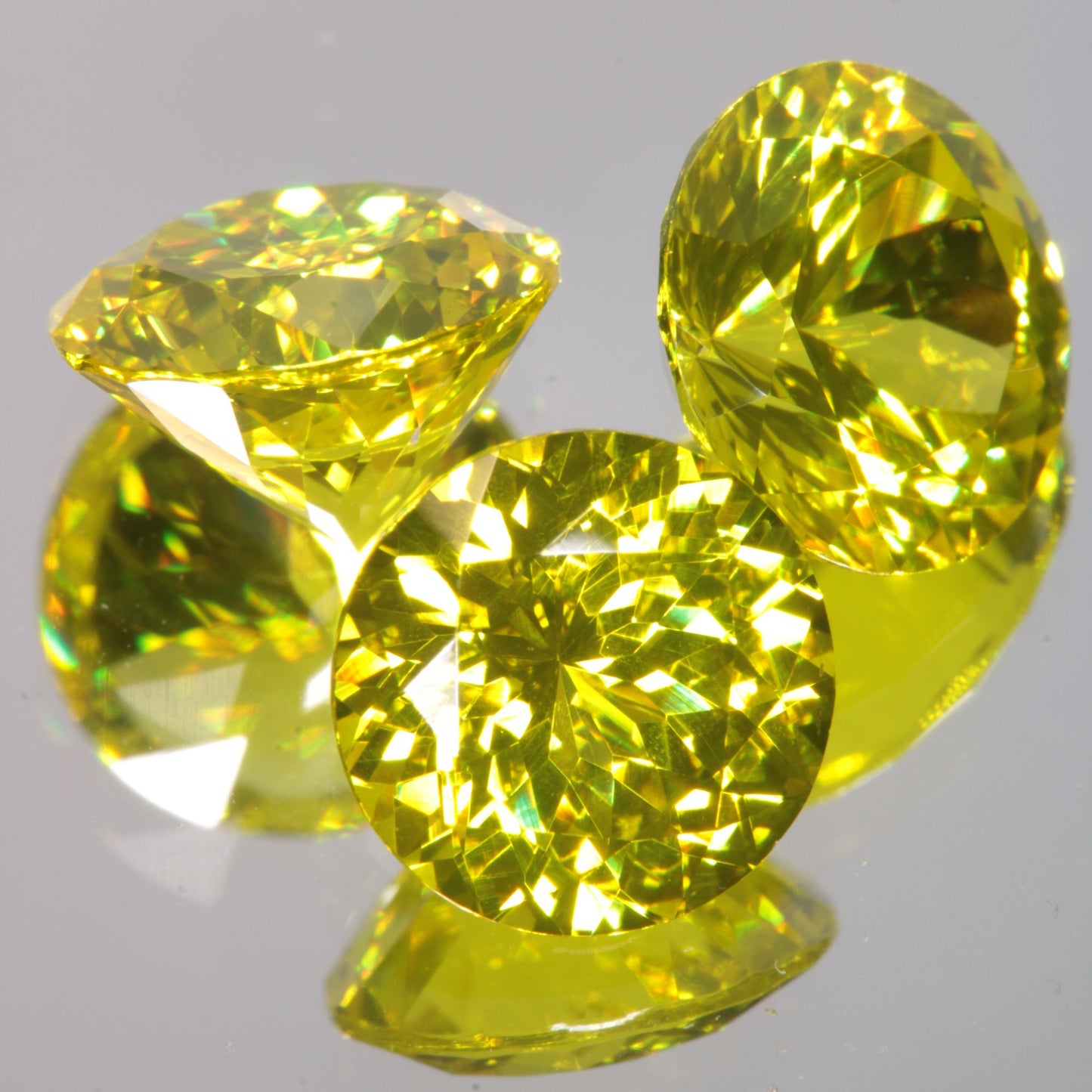 Golden Laser Garnet Faceted Stones, Ce+Nd YAG