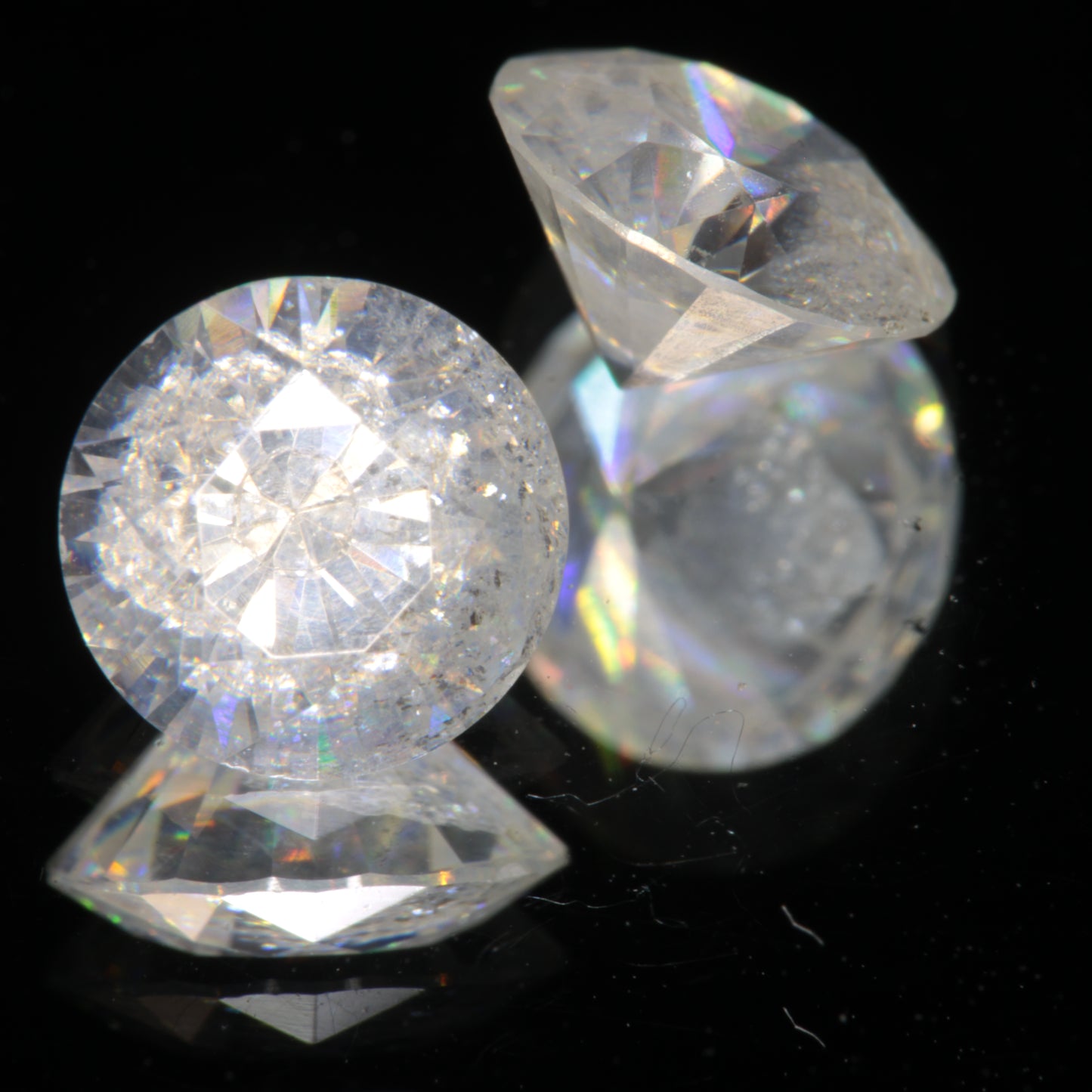 Faceted Zinc Sphalerite, White ZnS Gemstones