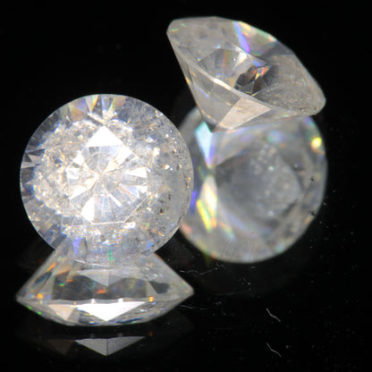 Faceted Zinc Sphalerite, White ZnS Gemstones