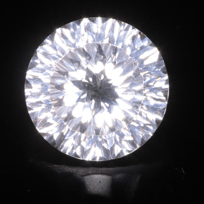 Faceted Colorless White Sapphire Shallow Fantasy Portuguese Round Fantasy Cut Gem