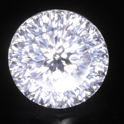 Faceted Colorless White Sapphire Shallow Fantasy Portuguese Round Fantasy Cut Gem