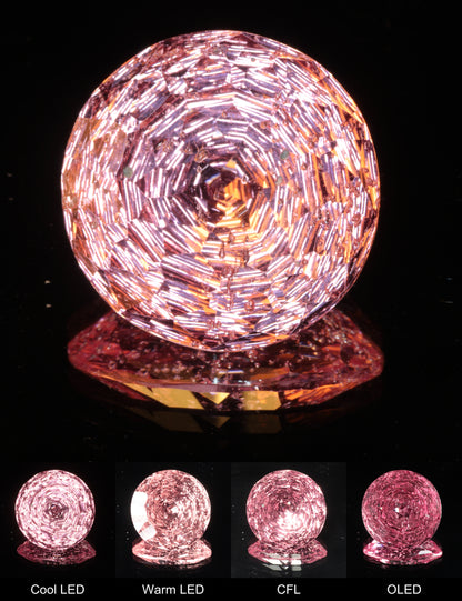 Fantasy Rosepetal Round Cut Strawberry Laser Sapphire