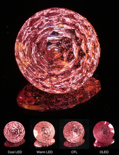Fantasy Rosepetal Round Cut Strawberry Laser Sapphire