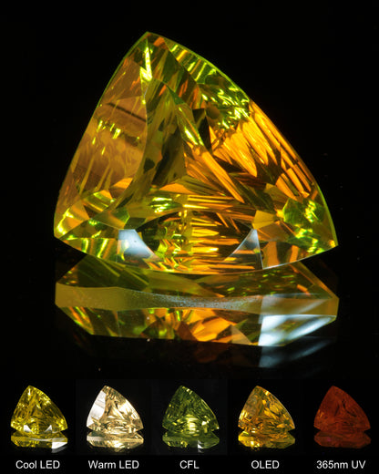 Large Fantasy Cut Long Trillion Ce:Nd YAG Gem