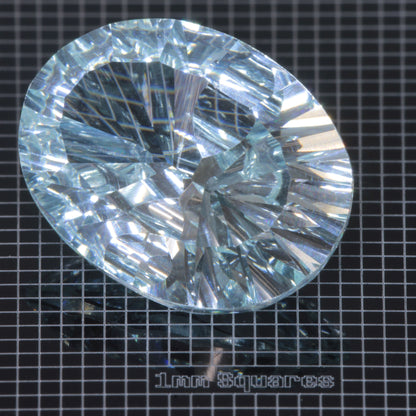 Faceted Yb:YAG Oval Gemstone