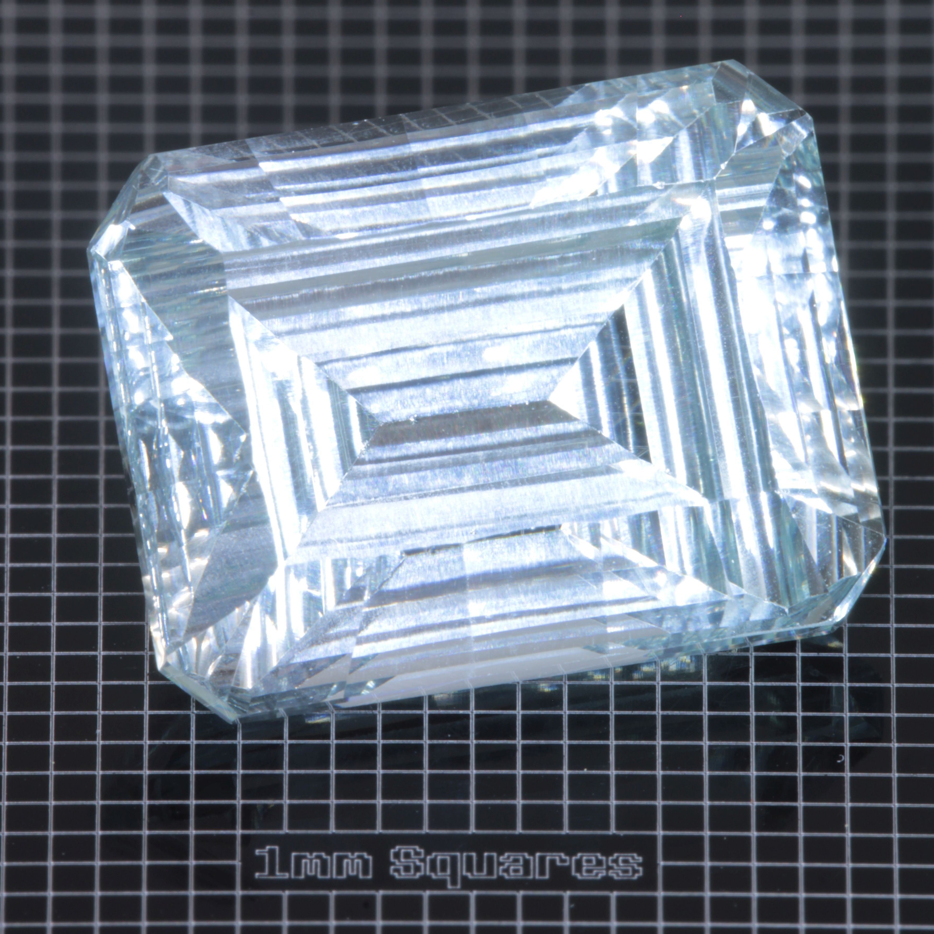 Faceted Yb:YAG Rectangle Gemstone