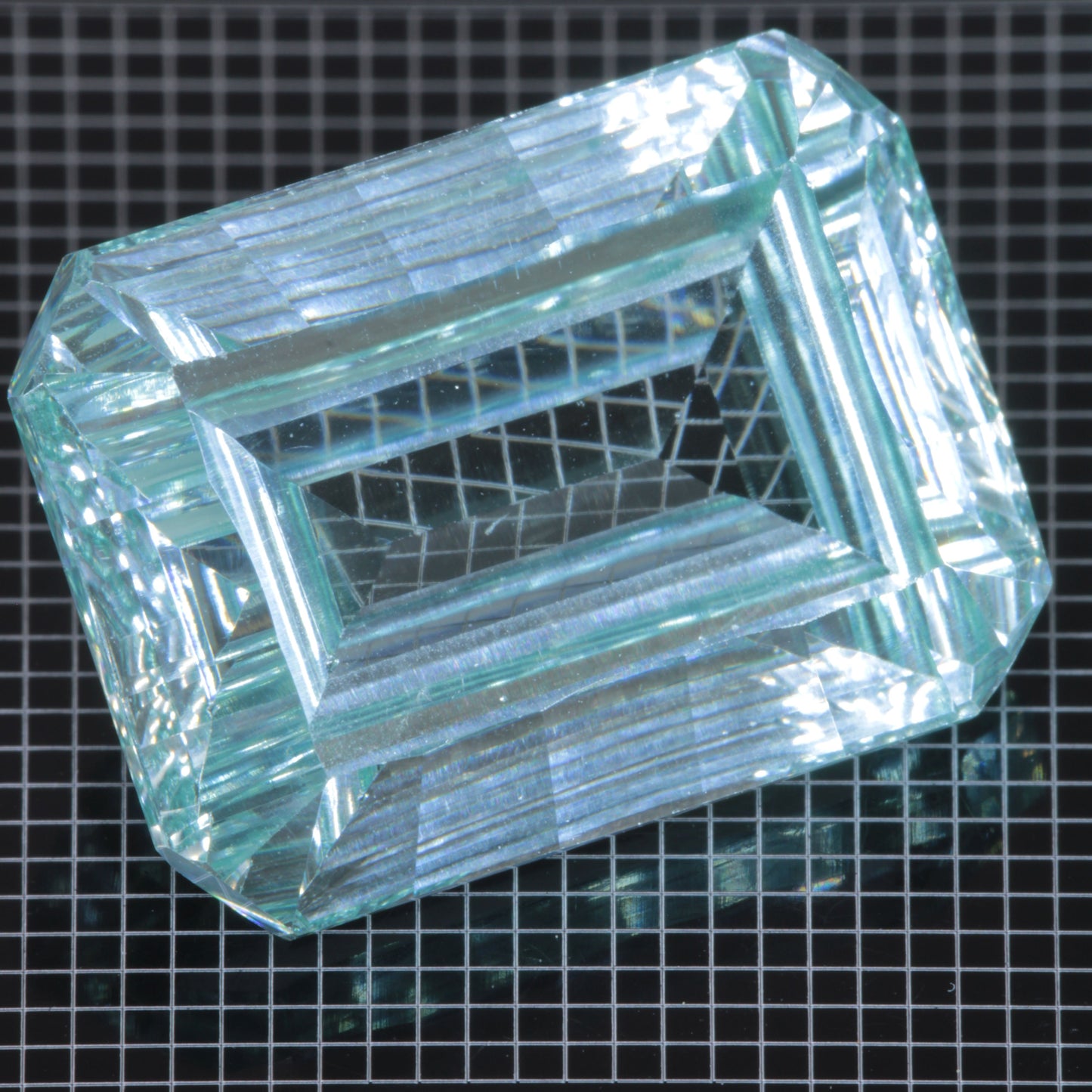 Faceted Yb:YAG Rectangle Gemstone