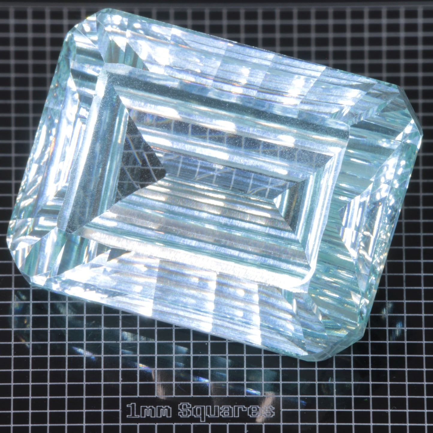 Faceted Yb:YAG Rectangle Gemstone