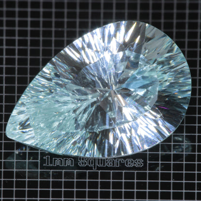 Faceted Yb:YAG Pear Gemstone
