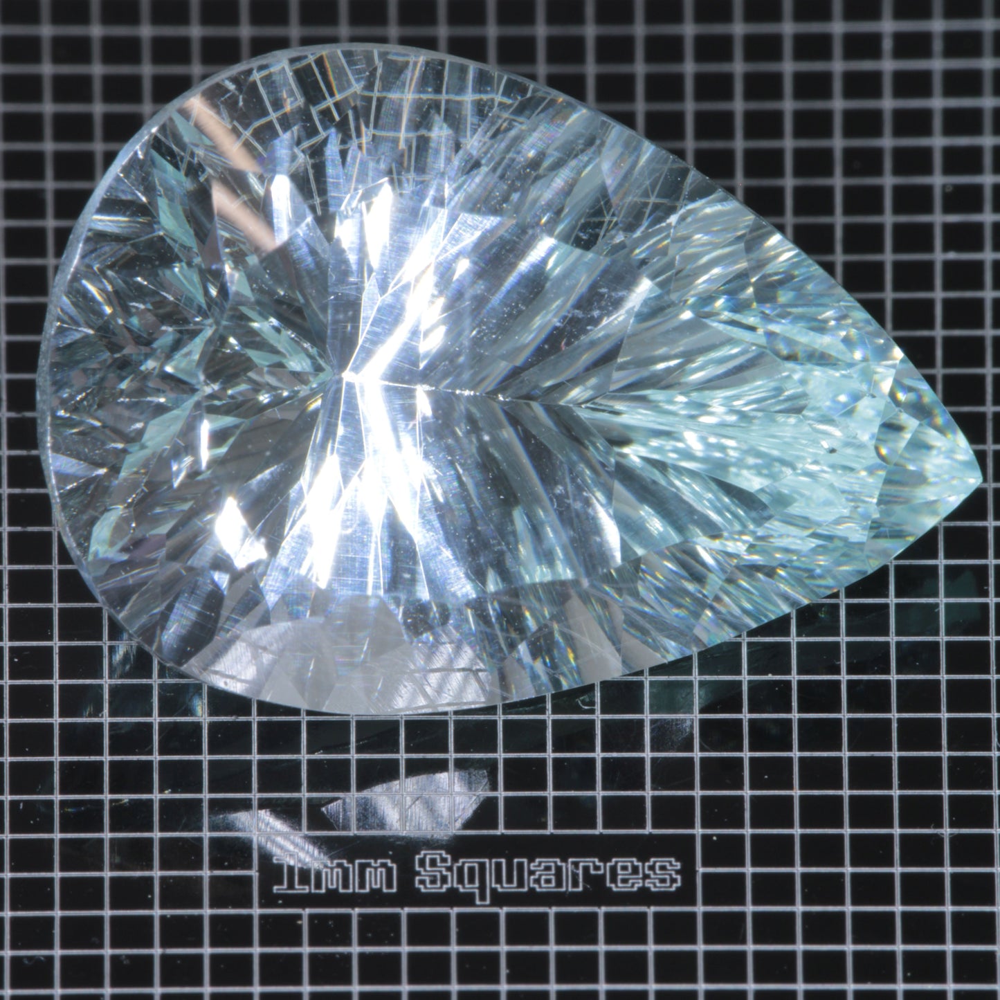 Faceted Yb:YAG Pear Gemstone