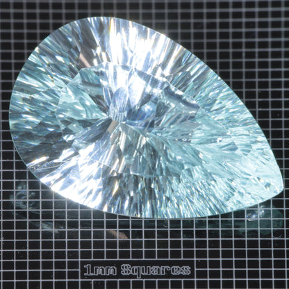 Faceted Yb:YAG Pear Gemstone