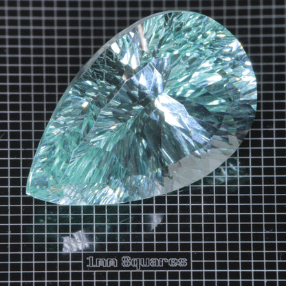 Faceted Yb:YAG Pear Gemstone