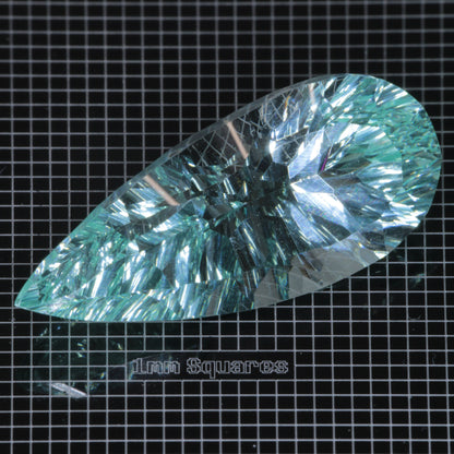 Faceted Yb:YAG Teardrop Gemstone