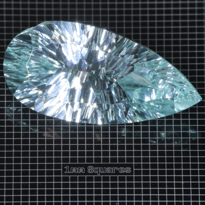 Faceted Yb:YAG Teardrop Gemstone