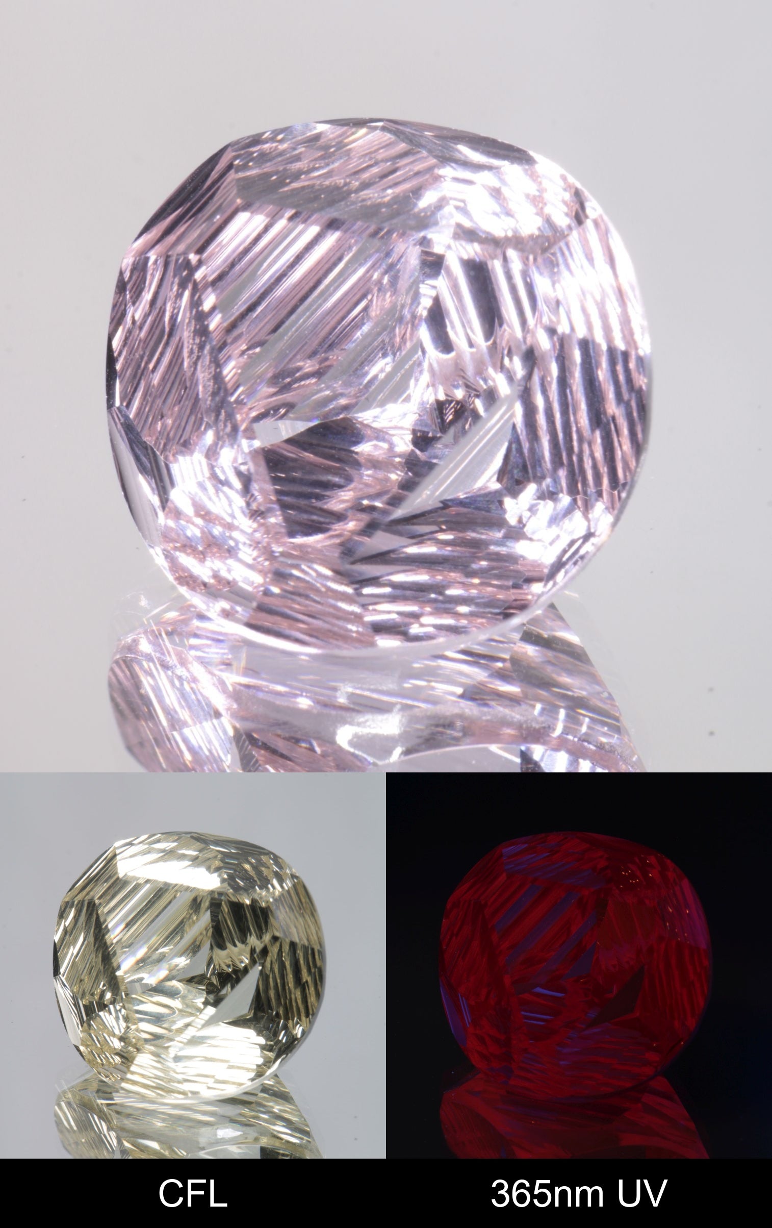 Giant Fantasy Cut Laser Garnets, Ce/Nd and Nd/Ce YAG