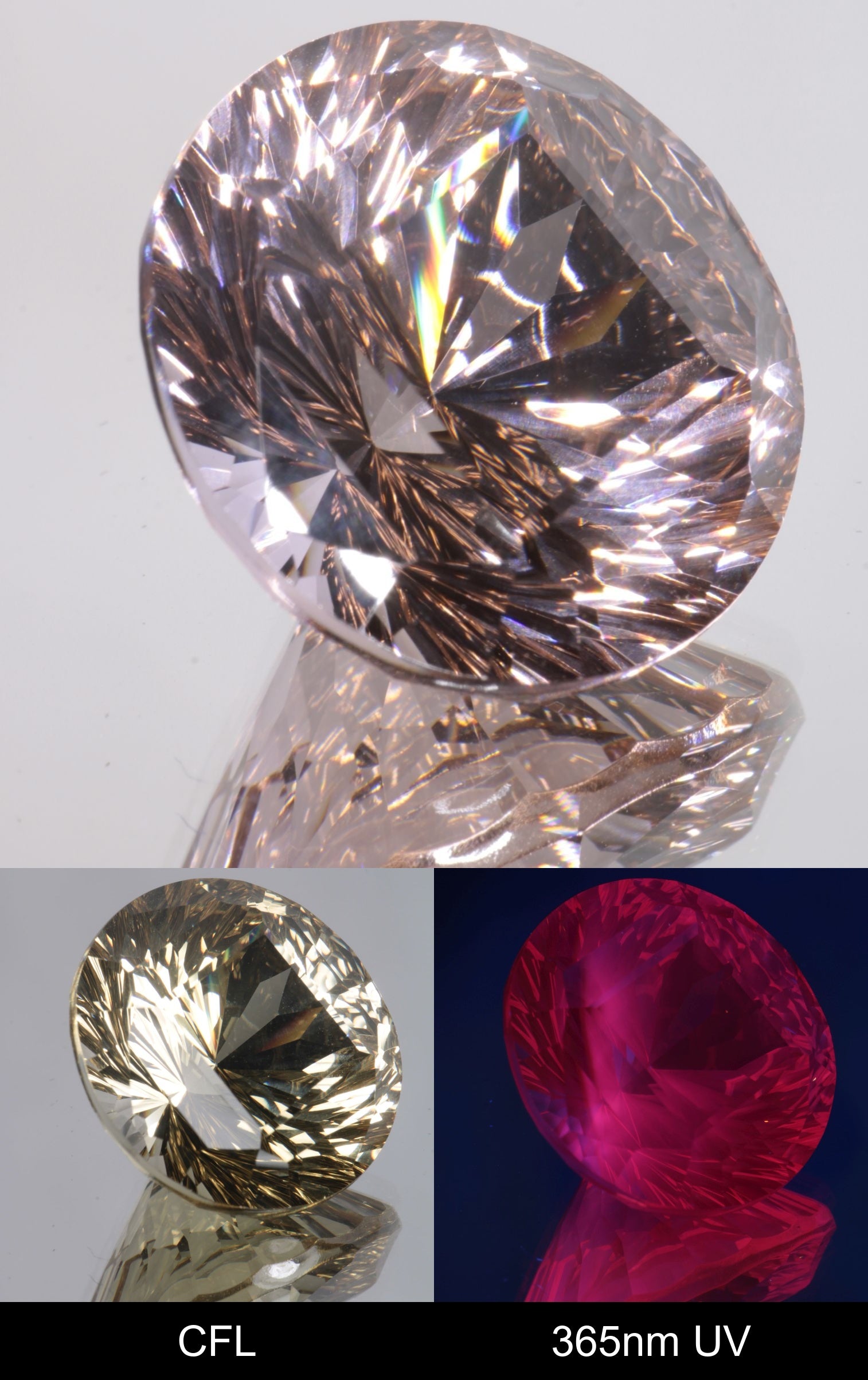 Giant Fantasy Cut Laser Garnets, Ce/Nd and Nd/Ce YAG