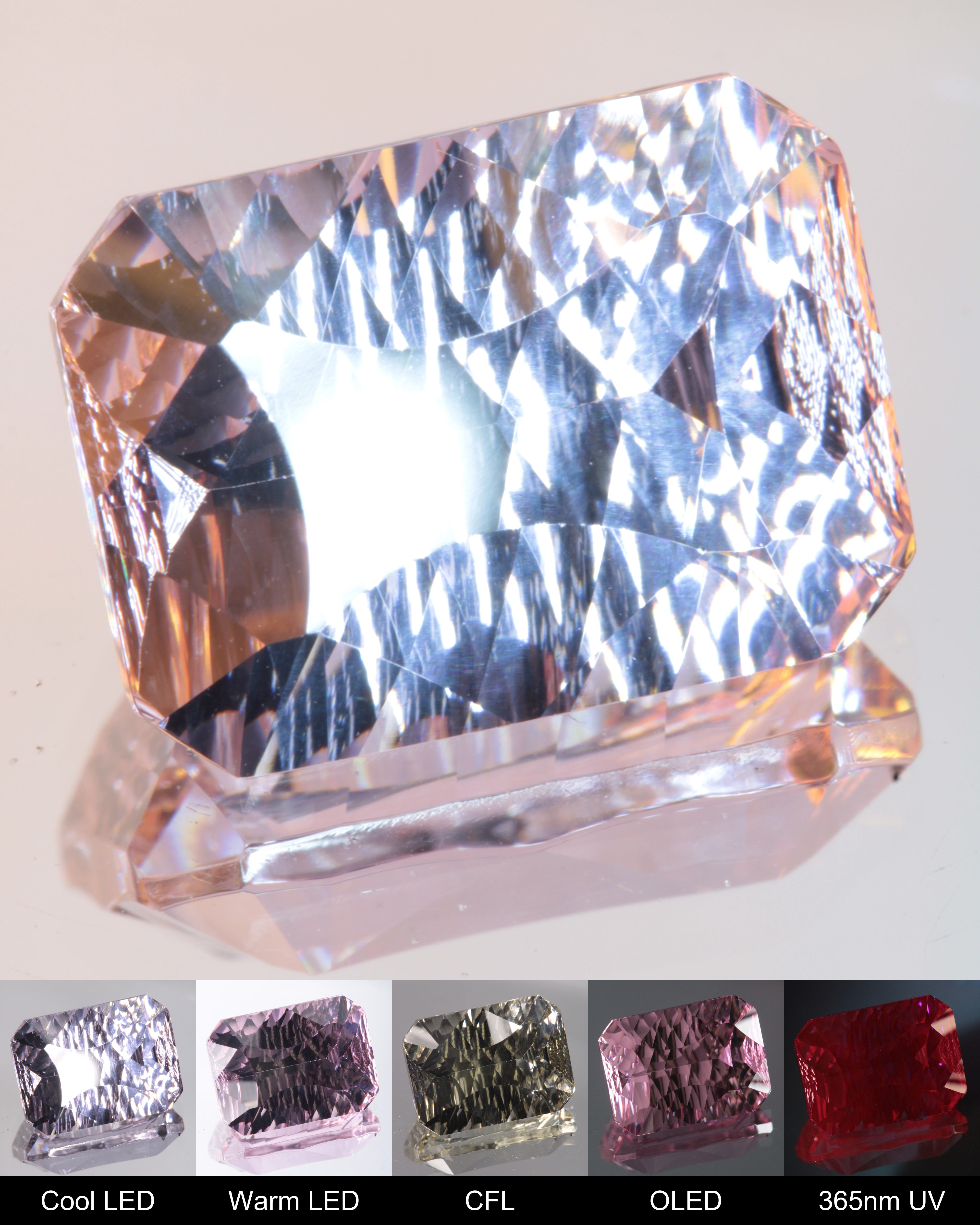 Rectangle Cut Fantasy Nd:Ce Laser YAG Gem